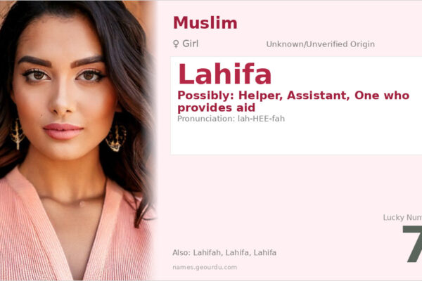 Lahifa Name Meaning — Origin, Gender & Details (2025)