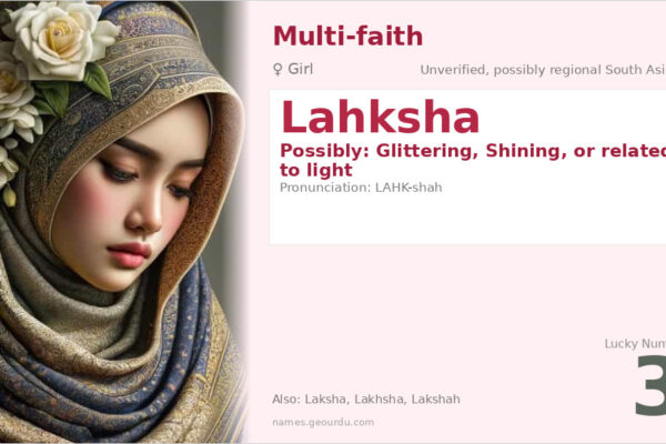 Lahksha Name Meaning — Origin, Gender & Details (2025)