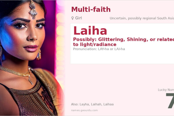 Laiha Name Meaning — Origin, Gender & Details (2025)