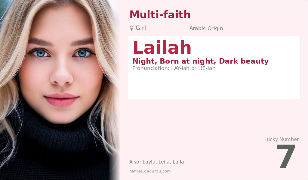 Lailah Name Meaning and Details