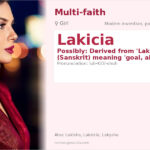 Lakicia Name Meaning and Details