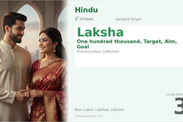 Laksha Name Meaning — Sanskrit Origin, Gender & Details (2025)