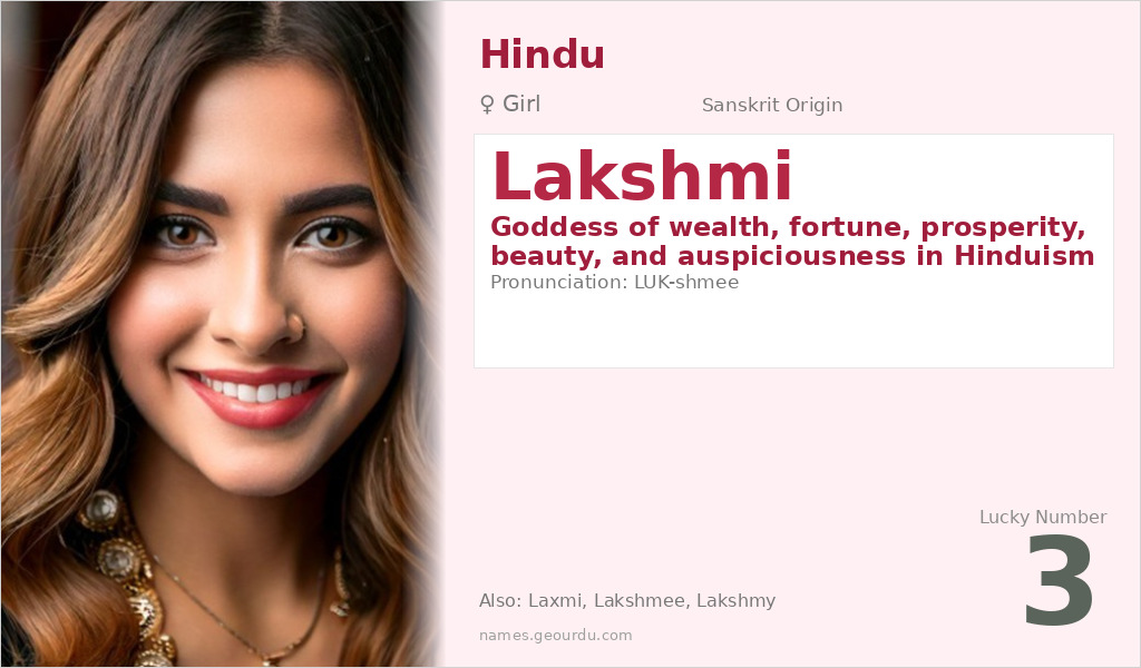 Lakshmi Name Meaning and Details