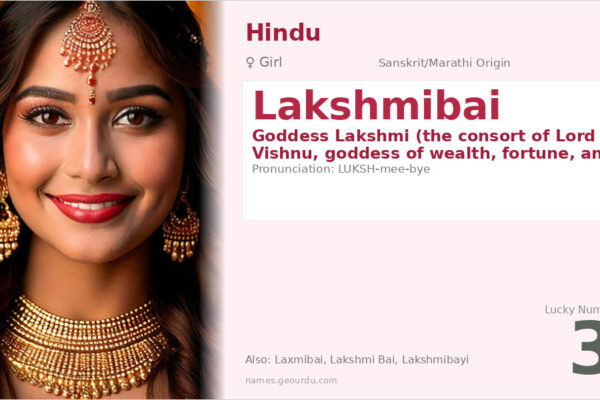Lakshmibai Name Meaning — Sanskrit Origin, Girl Name & History (2025)