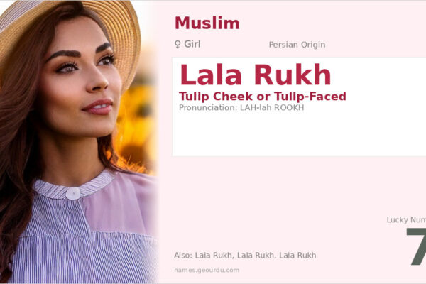 Lala Rukh Name Meaning — Persian Origin, Girl & Details (2025)
