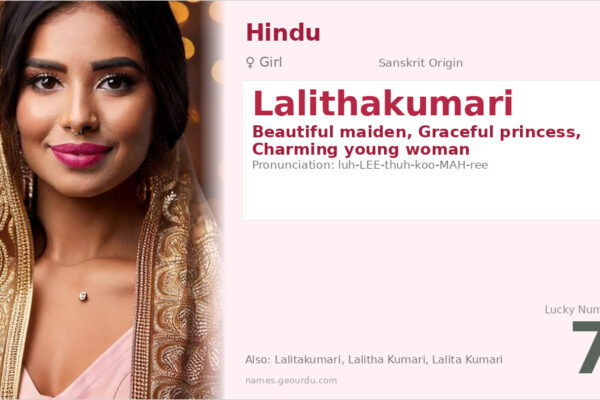 Lalithakumari Meaning — Sanskrit Origin, Girl Name & Details (2025)