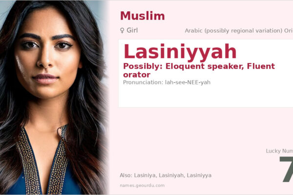 Lasiniyyah Name Meaning — Origin, Gender & Details (2025)