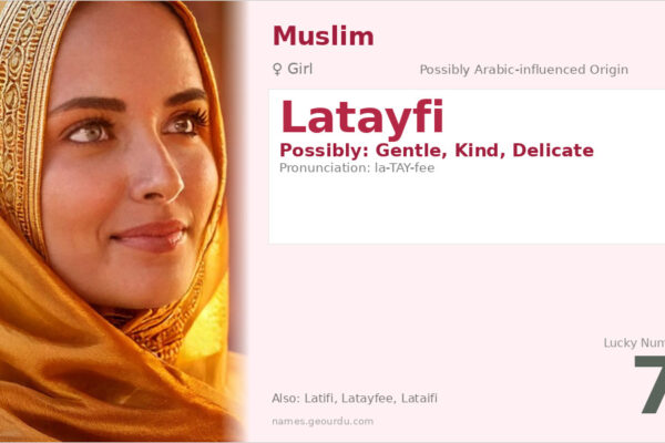 Latayfi Name Meaning — Origin, Gender & Details (2025)