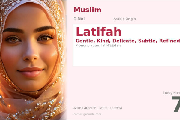 Latifah Name Meaning — Arabic Origin, Girl Name & Details (2025)