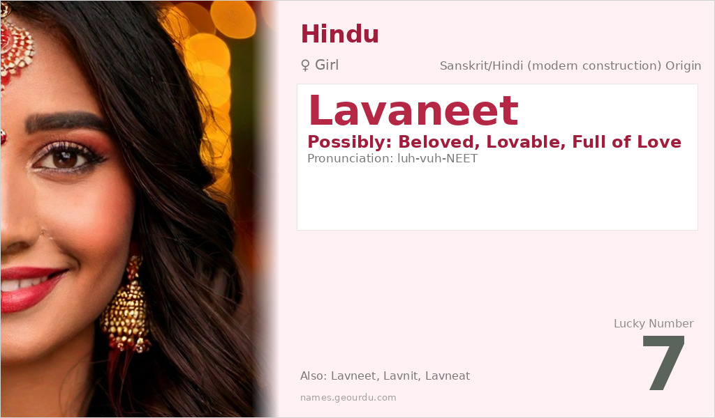 Lavaneet Name Meaning and Details