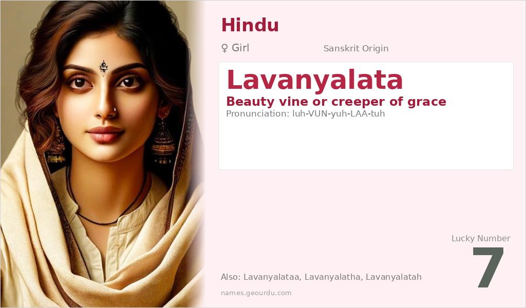 Lavanyalata Name Meaning and Details