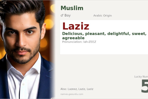 Laziz Name Meaning — Arabic Origin, Boy Name & Details (2025)