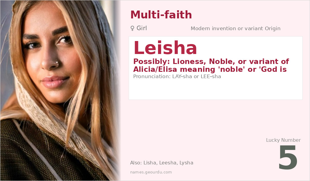 Leisha Name Meaning and Details
