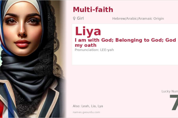 Liya Name Meaning — Hebrew & Arabic Origin, Girl Name Details (2025)
