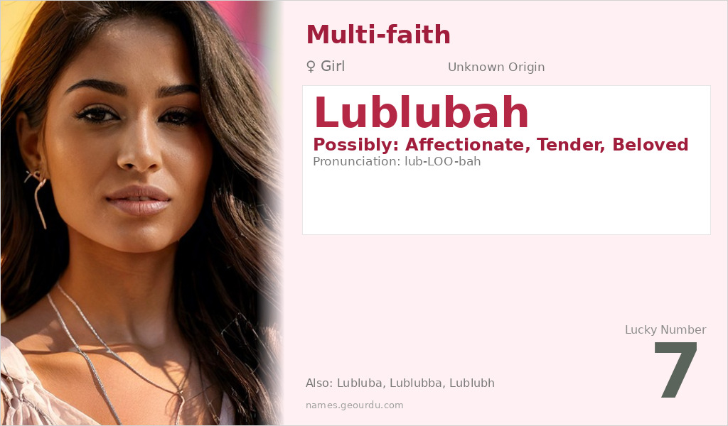 Lublubah Name Meaning and Details