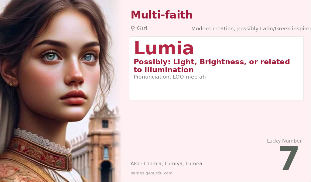 Lumia Name Meaning and Details