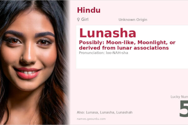 Lunasha Name Meaning — Origin, Gender & Details (2025)