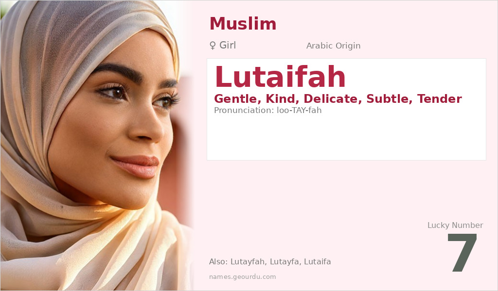 Lutaifah Name Meaning and Details