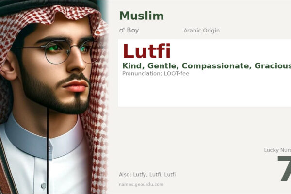 Lutfi Name Meaning — Arabic Origin, Boy Gender & Details (2025)