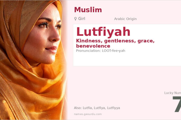Lutfiyah Name Meaning — Arabic Origin, Girl Name & Details (2025)