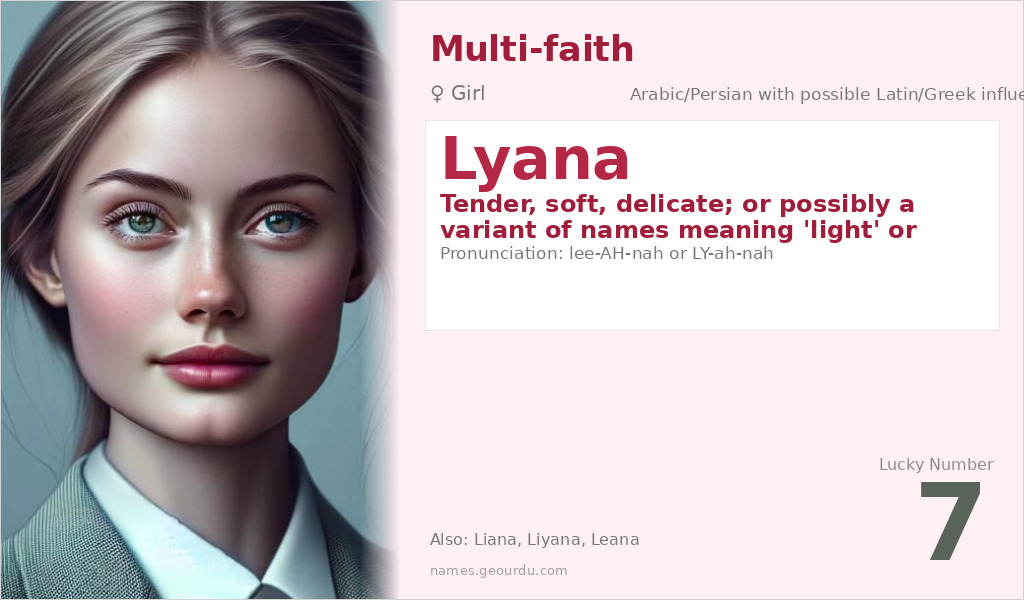 Lyana Name Meaning and Details