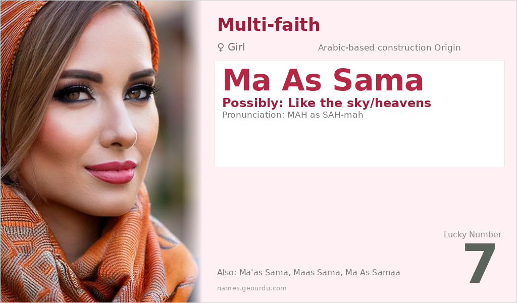 Ma As Sama Name Meaning and Details