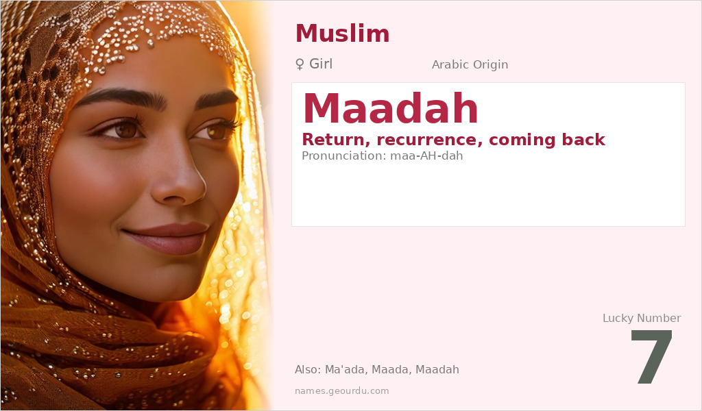 Maadah Name Meaning and Details