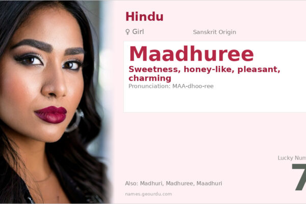 Maadhuree Meaning — Sanskrit Origin, Girl Name & Details (2025)