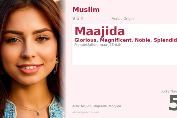 Maajida Name Meaning — Arabic Origin, Girl Name & Details (2025)