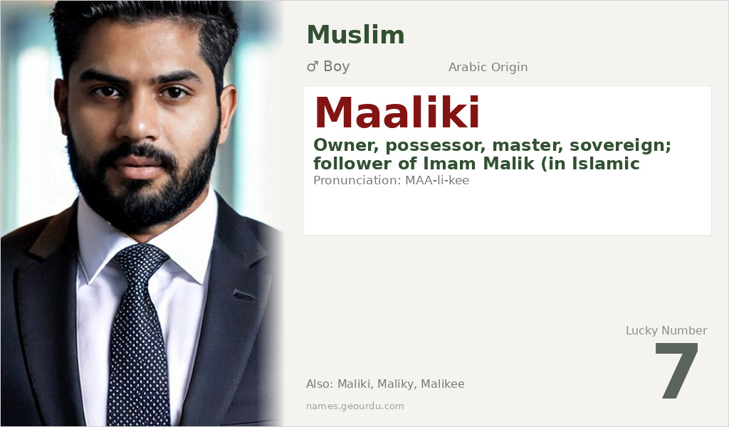 Maaliki Name Meaning and Details