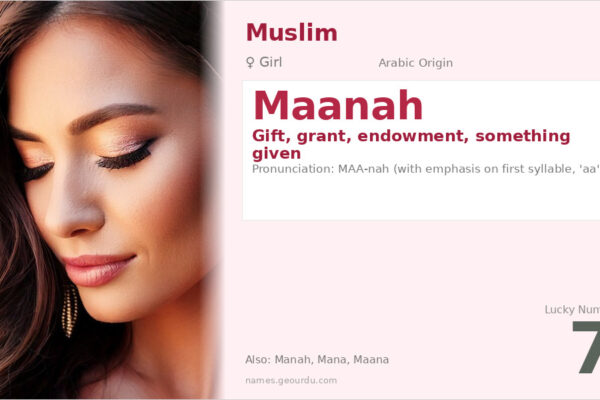 Maanah Name Meaning — Arabic Origin, Girl Name & Details (2025)