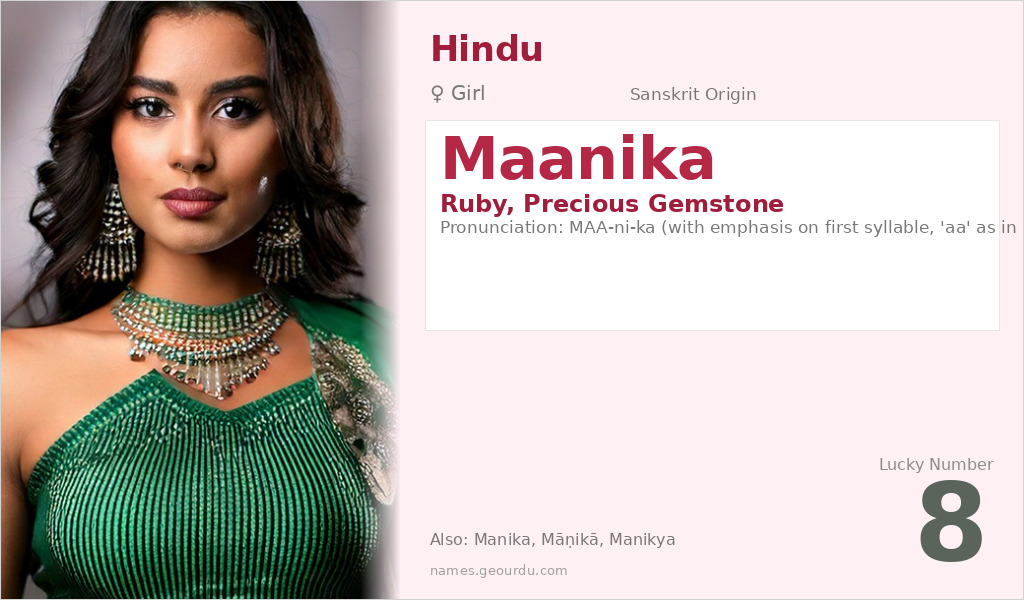 Maanika Name Meaning and Details