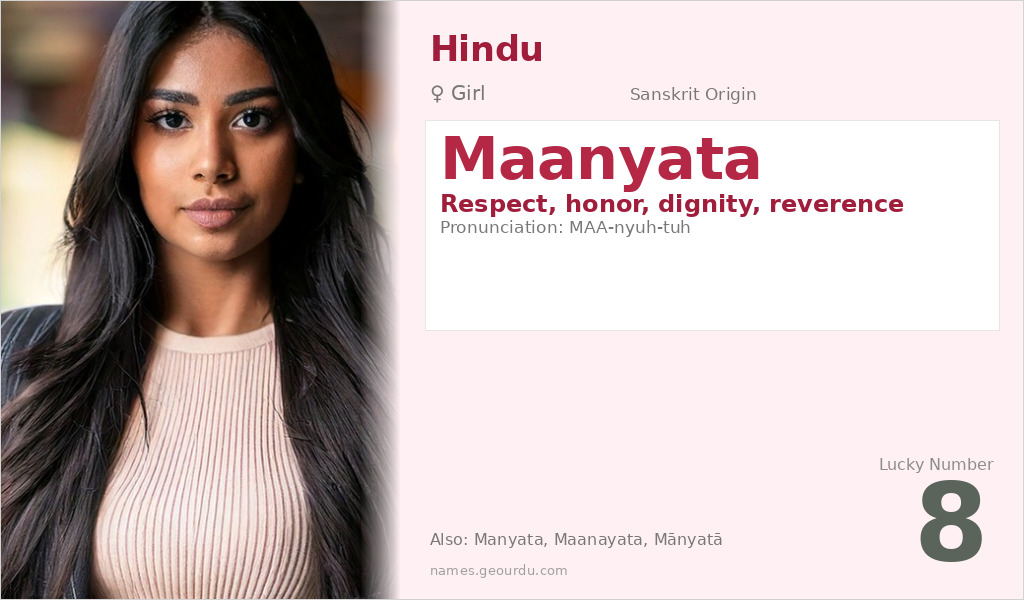 Maanyata Name Meaning and Details