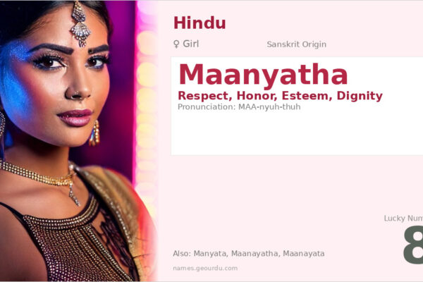 Maanyatha Name Meaning — Sanskrit Origin, Girl Name & Details (2025)