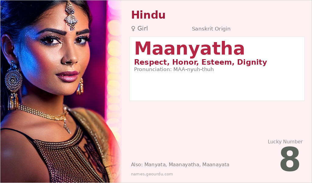 Maanyatha Name Meaning and Details
