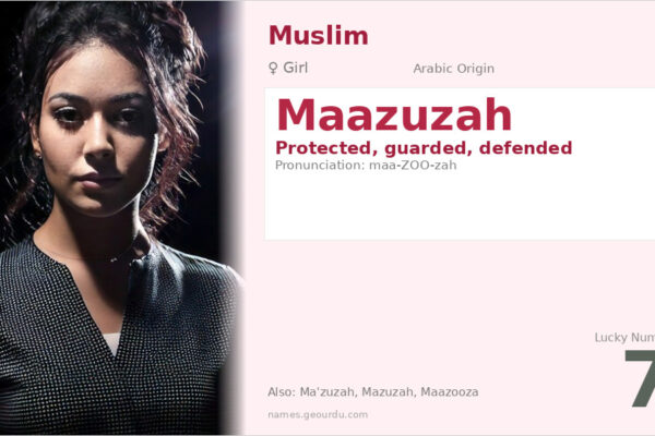 Maazuzah Name Meaning — Arabic Origin, Girl Name & Details (2025)