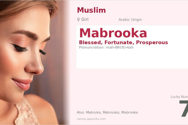 Mabrooka Name Meaning — Arabic Origin, Girl Name & Details (2025)