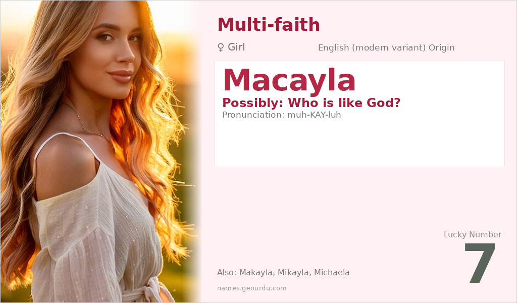 Macayla Name Meaning and Details
