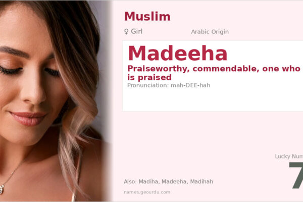 Madeeha Name Meaning — Arabic Origin, Girl Name & Details (2025)