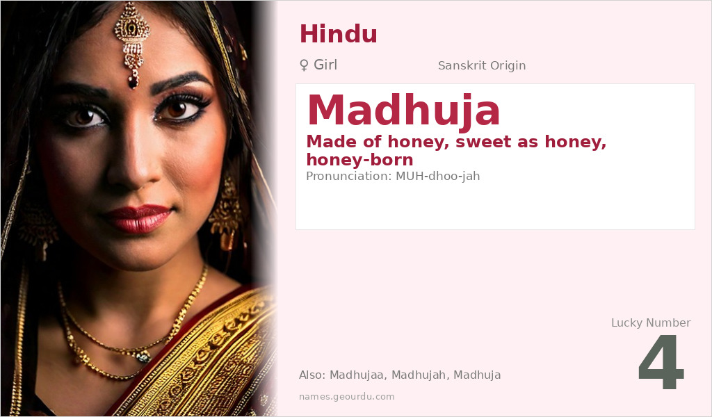 Madhuja Name Meaning and Details
