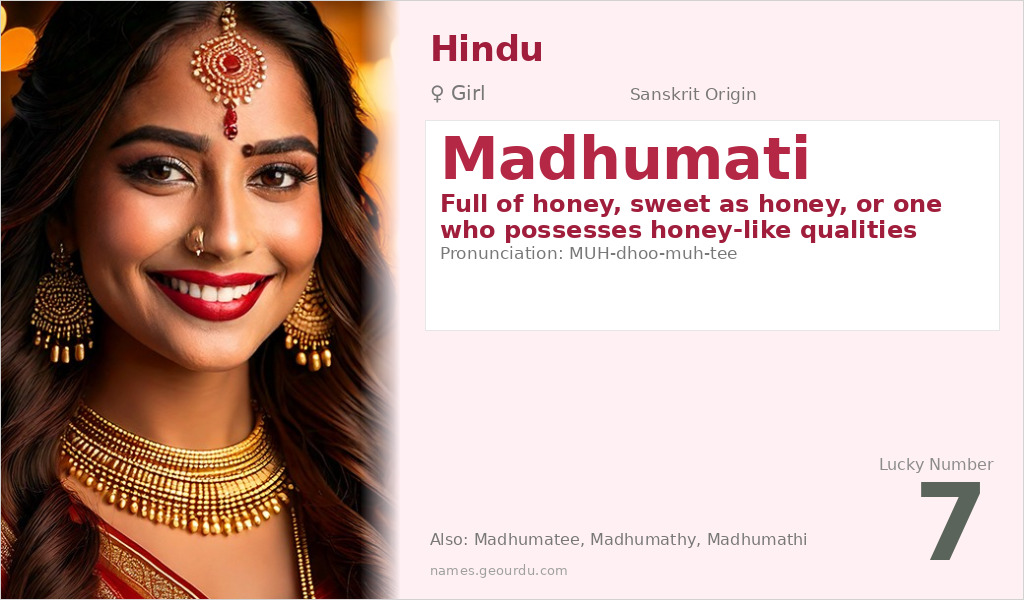 Madhumati Name Meaning and Details