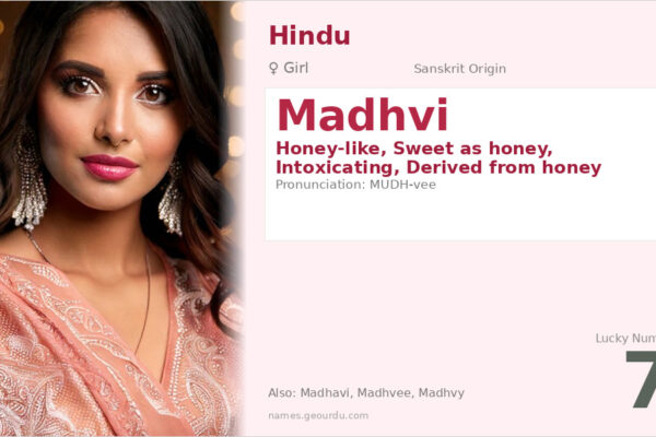 Madhvi Name Meaning — Sanskrit Origin, Girl Name & Details (2025)