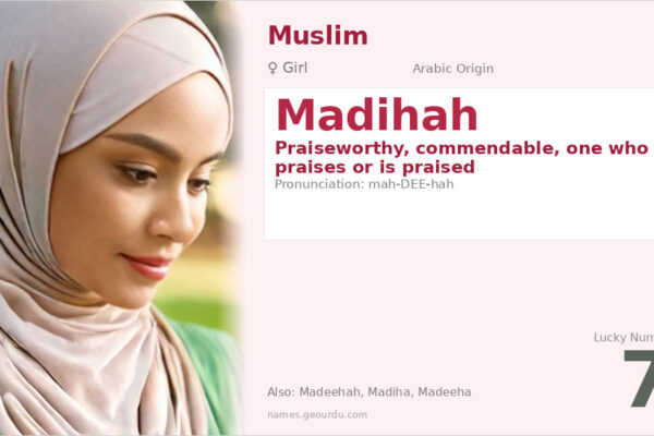 Madihah Name Meaning — Arabic Origin, Girl Name & Details (2025)