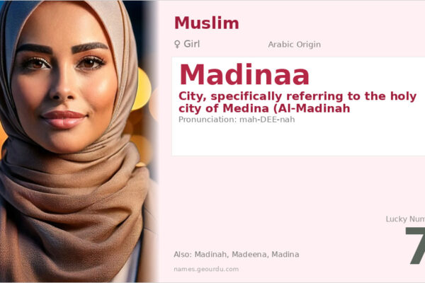 Madinaa Name Meaning — Arabic Origin, Girl Name & Islamic Significance (2025)
