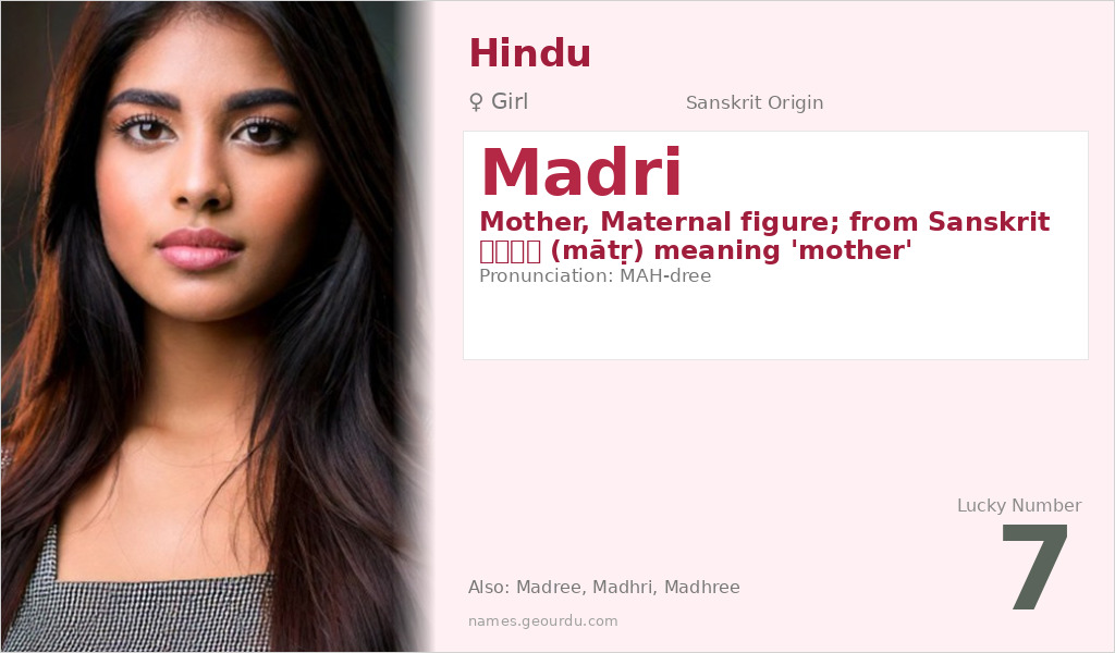 Madri Name Meaning and Details