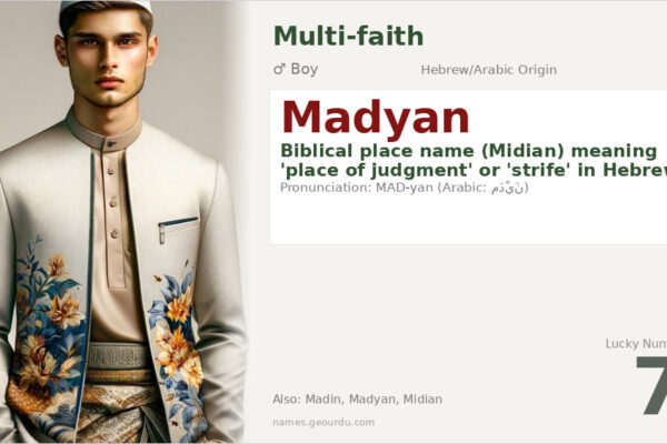 Madyan Name Meaning — Biblical & Quranic Origin, Boy Name Details (2025)