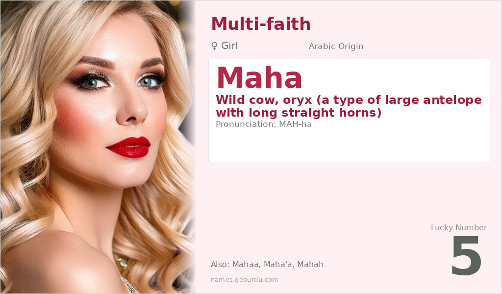 Maha Name Meaning and Details