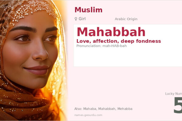 Mahabbah Name Meaning — Arabic Origin, Girl’s Name & Islamic Significance (2025)