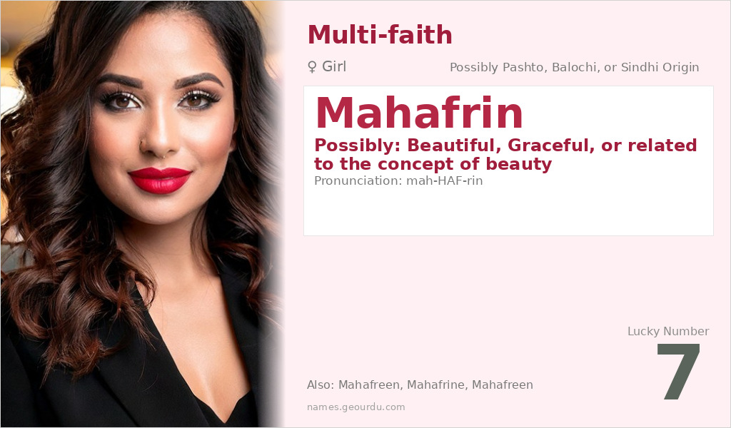 Mahafrin Name Meaning and Details