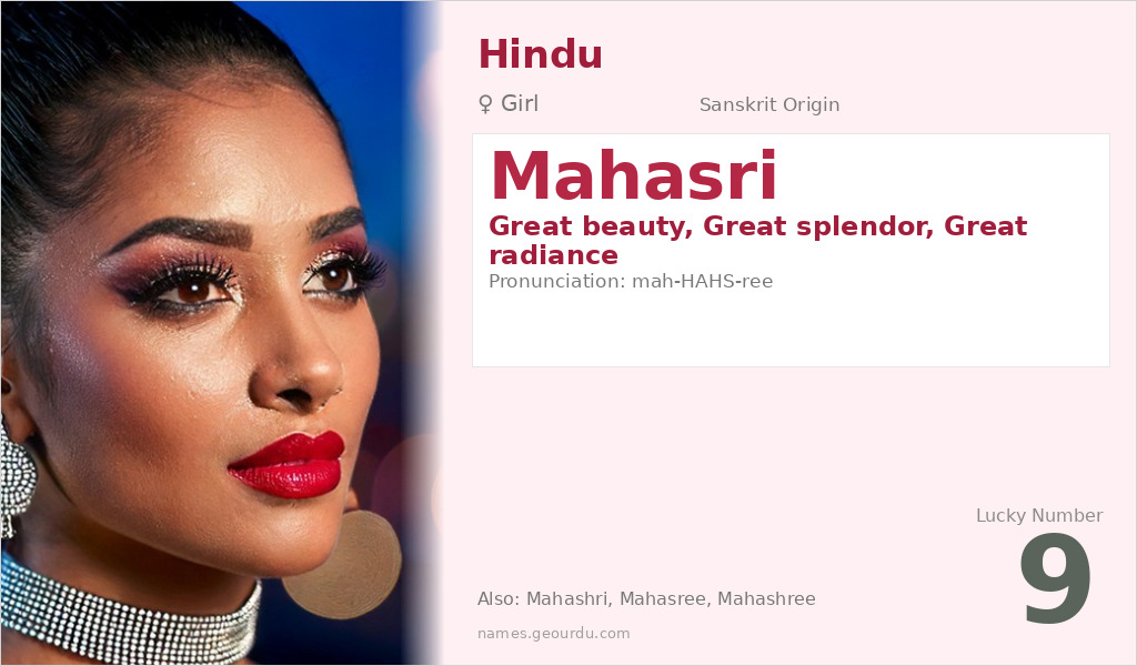 Mahasri Name Meaning and Details